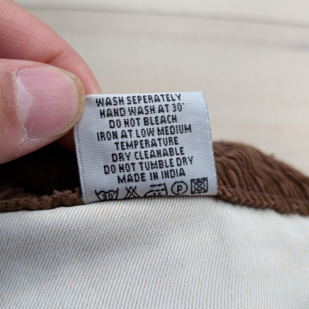NEW Madcap England Corduroy Bell Bottom Flare Pants Mens 34x32 Brown Retro 70s - Picture 6 of 13